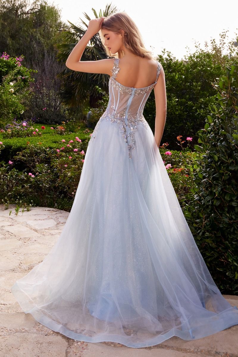 Robe de Bal Princesse en Tulle Orné - Ligne A Épaules Dénudées
